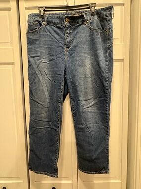 Chico's Straight Leg Jeans in Medium Blue Wash